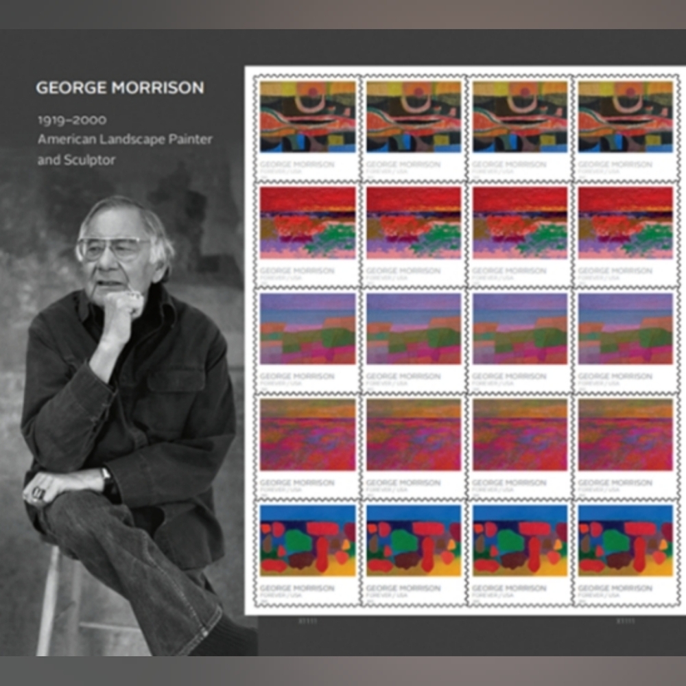100 George Morrison Native American Artist USPS Forever Stamps Wedding Invites‎